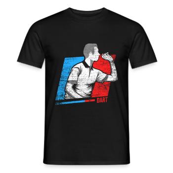 Dartspieler - Männer T-Shirt - Schwarz - Vorne - AI Model Male 178 light (178cm)