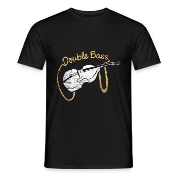 Musicien contrebasse - T-shirt homme - noir - Devant - AI Model Male 178 light (178cm)
