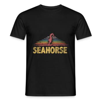 Seepferdchen Geschenk - Männer T-Shirt - Schwarz - Vorne - AI Model Male 178 light (178cm)
