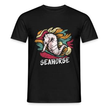 Seahorse gift - Men's T-Shirt - black - Front - AI Model Male 178 light (178cm)
