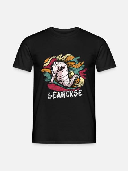 Seahorse gift - Men's T-Shirt - black