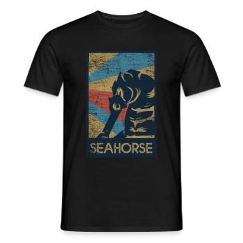 Seepferdchen Geschenk - Männer T-Shirt - Schwarz - Vorne - AI Model Male 178 light (178cm)