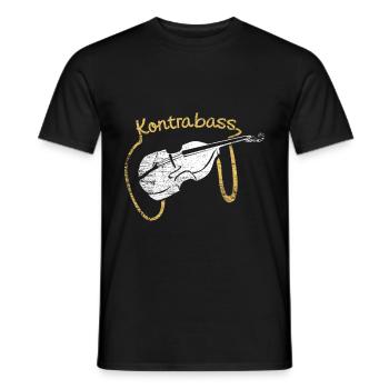 Musicien contrebasse - T-shirt homme - noir - Devant - AI Model Male 178 light (178cm)