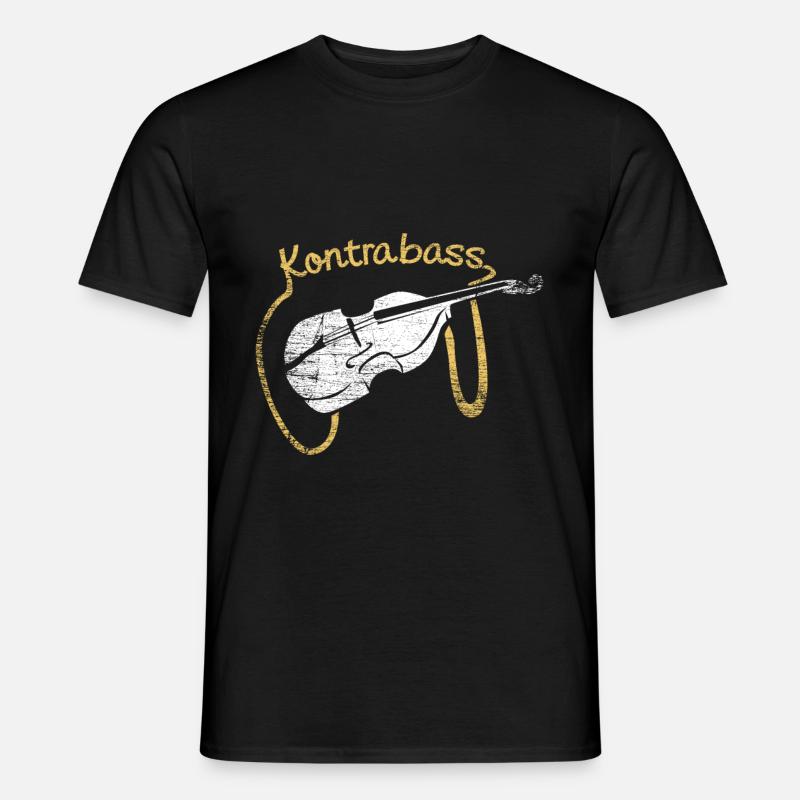 Kontrabass Musiker - Männer T-Shirt - Schwarz