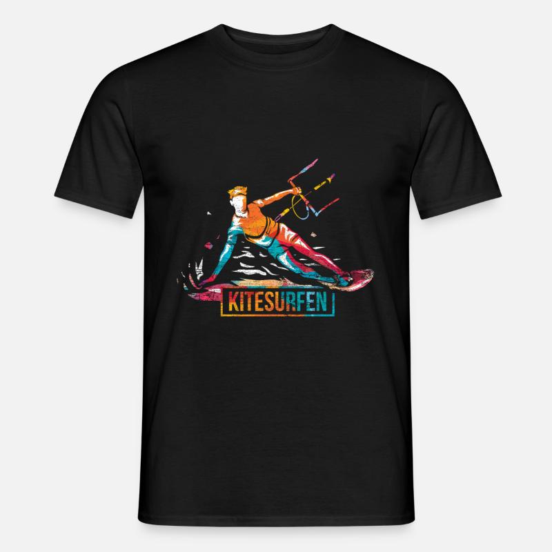 Kitesurfen Geschenk - Männer T-Shirt - Schwarz