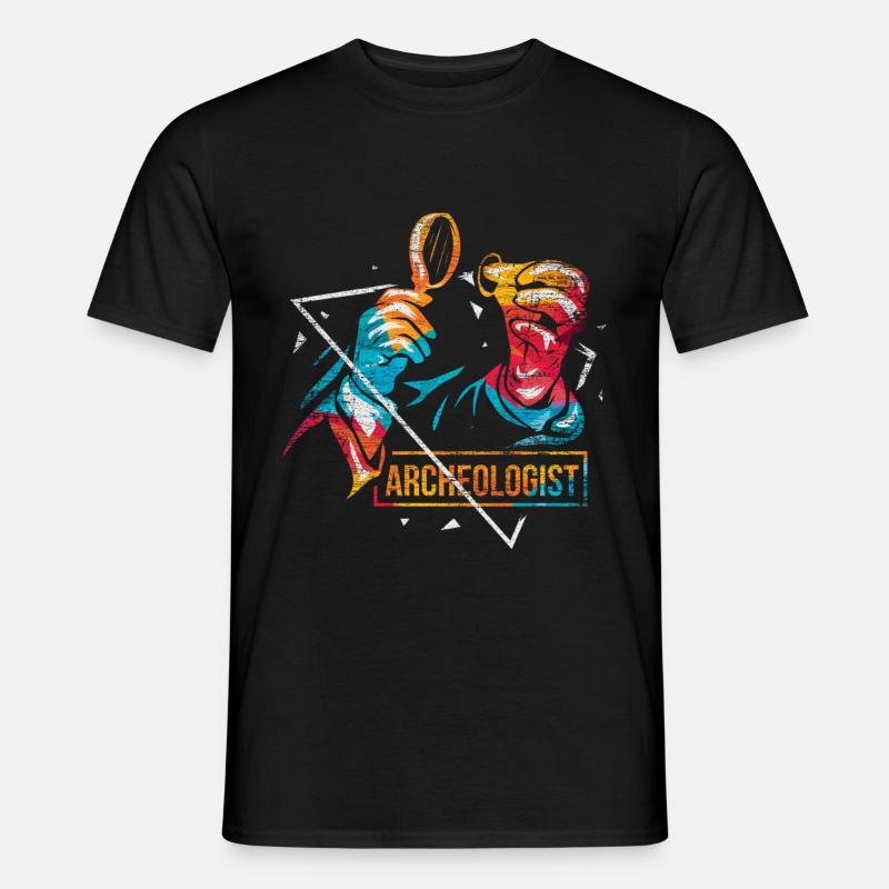 Archäologe Polygon Geschenk - Männer T-Shirt - Schwarz