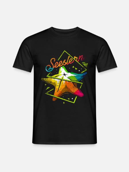 Starfish polygon gift - Men's T-Shirt - black