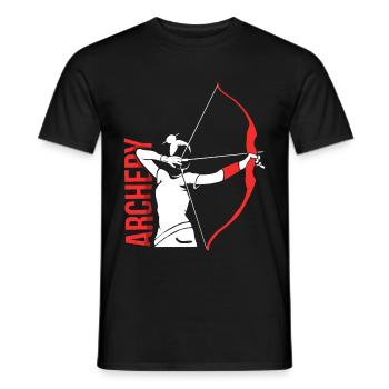 archery - Men's T-Shirt - black - Front - AI Model Male 178 light (178cm)