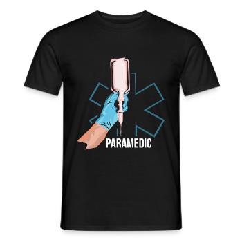 Emergency medic paramedic gift - Men's T-Shirt - black - Front - AI Model Male 178 light (178cm)