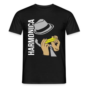 harmonica - T-shirt homme - noir - Devant - AI Model Male 178 light (178cm)