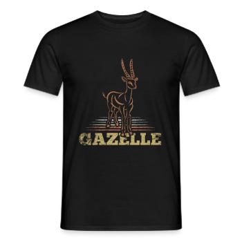 Antilope gazelle - T-shirt homme - noir - Devant - AI Model Male 178 light (178cm)