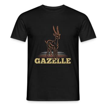 gazelle - T-shirt homme - noir - Devant - AI Model Male 178 light (178cm)