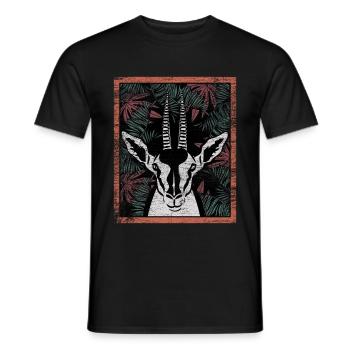 gazelle - T-shirt homme - noir - Devant - AI Model Male 178 light (178cm)