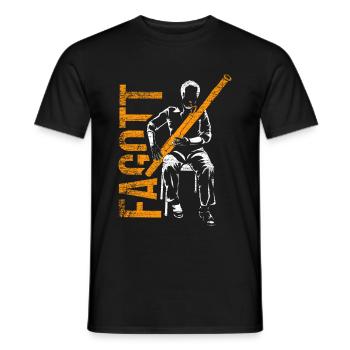 Fagott Geschenk - Männer T-Shirt - Schwarz - Vorne - AI Model Male 178 light (178cm)