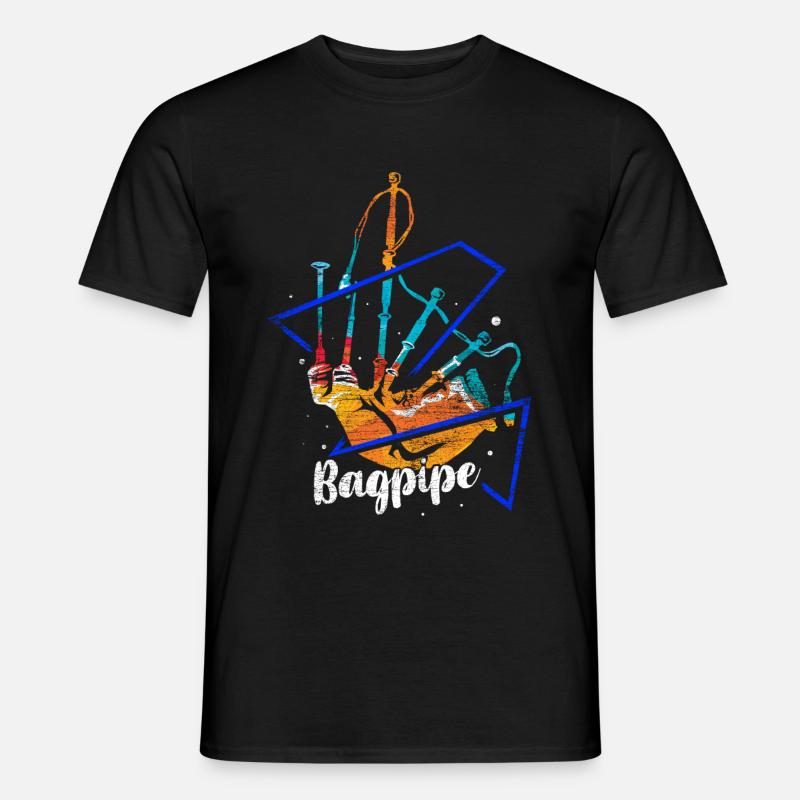 Dudelsack Polygon - Männer T-Shirt - Schwarz
