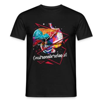 Gastroenterologe Polygon - Männer T-Shirt - Schwarz - Vorne - AI Model Male 178 light (178cm)