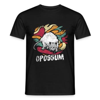 Opossum Beuteltier - Männer T-Shirt - Schwarz - Vorne - AI Model Male 178 light (178cm)