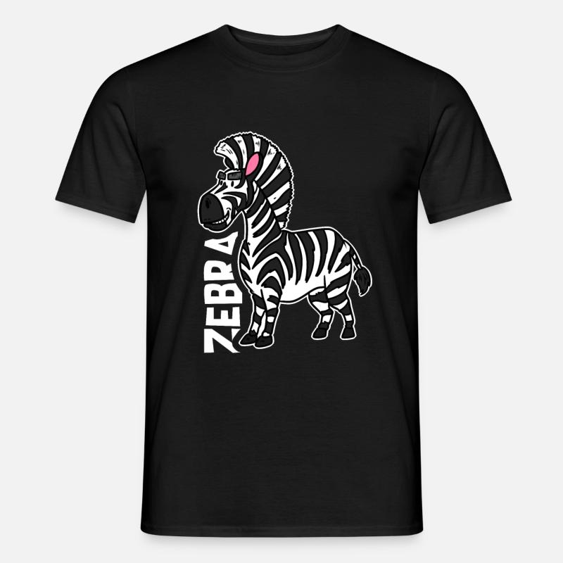Zebra - Männer T-Shirt - Schwarz