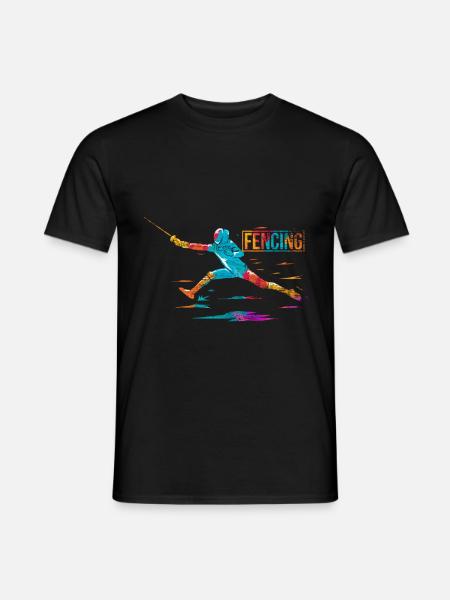 Fencing polygon - Men's T-Shirt - black
