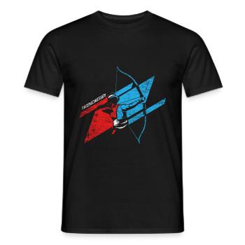 Bogenschießen - Männer T-Shirt - Schwarz - Vorne - AI Model Male 178 light (178cm)