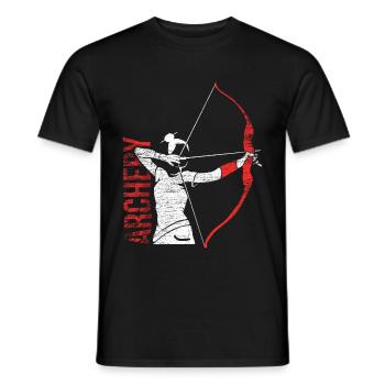 archery - Men's T-Shirt - black - Front - AI Model Male 178 light (178cm)
