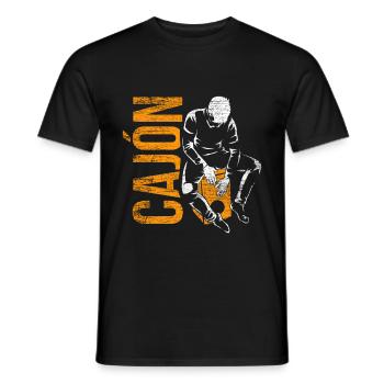 cajón - Men's T-Shirt - black - Front - AI Model Male 178 light (178cm)