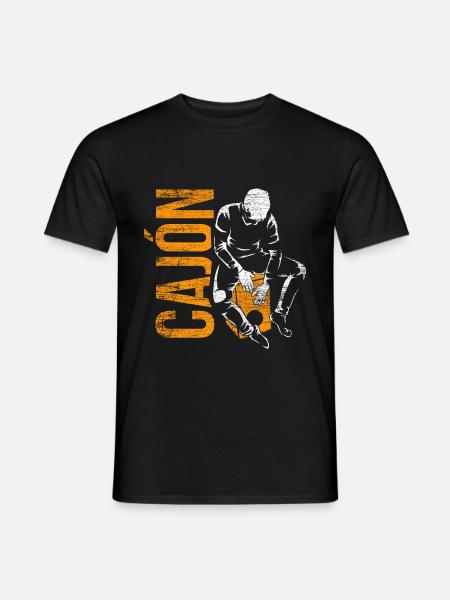 Cajón - Männer T-Shirt - Schwarz