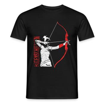 archery - Men's T-Shirt - black - Front - AI Model Male 178 light (178cm)