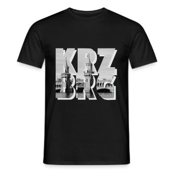 Kreuzberg - Männer T-Shirt - Schwarz - Vorne - AI Model Male 178 light (178cm)