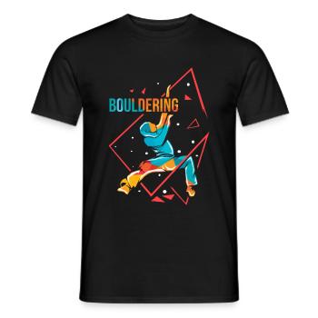 Bouldern - Männer T-Shirt - Schwarz - Vorne - AI Model Male 178 light (178cm)