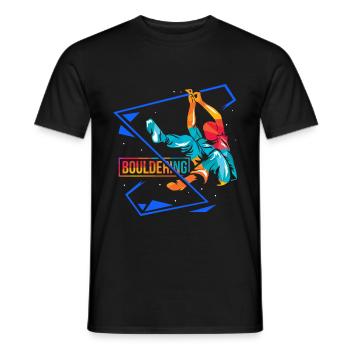 bouldering - T-shirt homme - noir - Devant - AI Model Male 178 light (178cm)