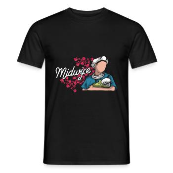 Hebamme Geschenk - Männer T-Shirt - Schwarz - Vorne - AI Model Male 178 light (178cm)