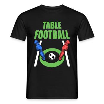 table football - Men's T-Shirt - black - Front - AI Model Male 178 light (178cm)