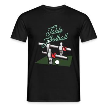 Tischfußball - Männer T-Shirt - Schwarz - Vorne - AI Model Male 178 light (178cm)