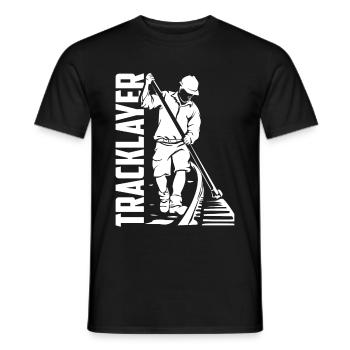 Gleisbauer - Männer T-Shirt - Schwarz - Vorne - AI Model Male 178 light (178cm)