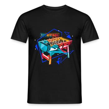 football de table - T-shirt homme - noir - Devant - AI Model Male 178 light (178cm)