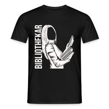 librarian - Men's T-Shirt - black - Front - AI Model Male 178 light (178cm)