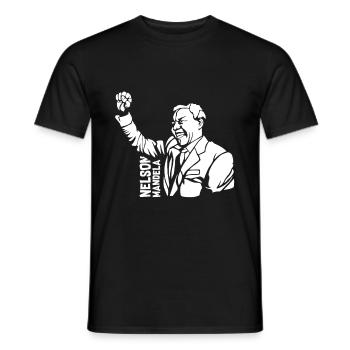 Nelson Mandela - T-shirt homme - noir - Devant - AI Model Male 178 light (178cm)