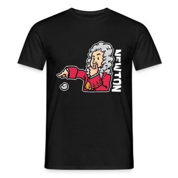 Isaac Newton - Männer T-Shirt - Schwarz - Vorne - AI Model Male 178 light (178cm)