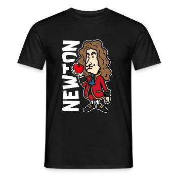 Isaac Newton - Männer T-Shirt - Schwarz - Vorne - AI Model Male 178 light (178cm)