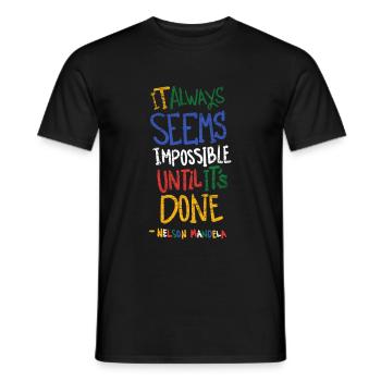 Nelson Mandela - T-shirt homme - noir - Devant - AI Model Male 178 light (178cm)