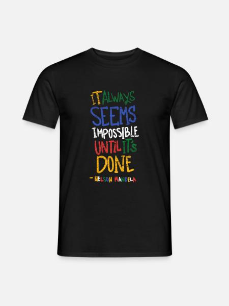 Nelson Mandela - Men's T-Shirt - black
