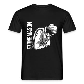 stonemason - Men's T-Shirt - black - Front - AI Model Male 178 light (178cm)