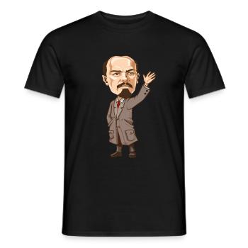 Vladimir Lenin - Men's T-Shirt - black - Front - AI Model Male 178 light (178cm)