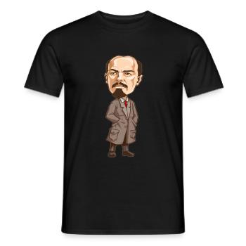 Vladimir Lenin - Men's T-Shirt - black - Front - AI Model Male 178 light (178cm)
