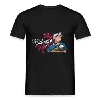Hebamme Geschenk - Männer T-Shirt - Schwarz - Vorne - AI Model Male 178 light (178cm)