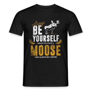 Moose gift - Men's T-Shirt - black - Front - AI Model Male 178 light (178cm)