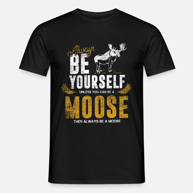 Elche Geschenk - Männer T-Shirt - Schwarz