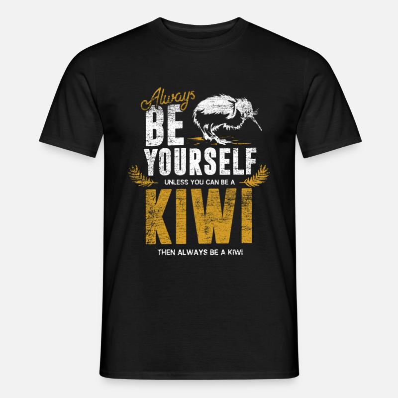 Kiwi Geschenk - Männer T-Shirt - Schwarz
