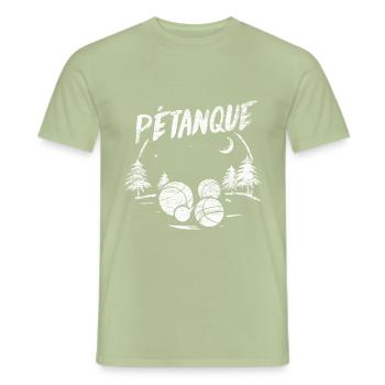 pétanque - Men's T-Shirt - sage - Front - AI Model Male 178 light (178cm)